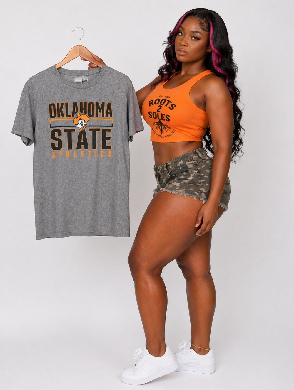 Mens Medium Oklahoma State Cowboys T Shirt Captivating  Burgundy Crew Neck